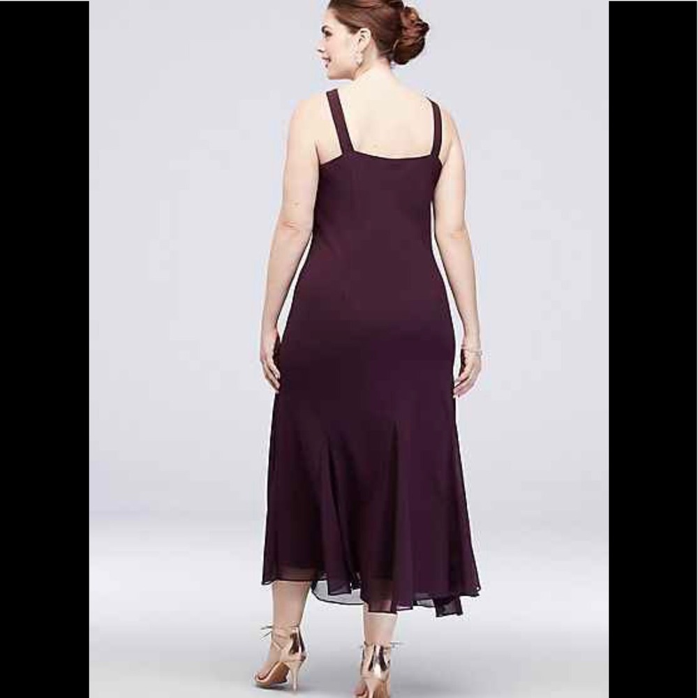 Formal Jacket Dress Plus Size 24W Beaded Purple - Picture 4 of 4